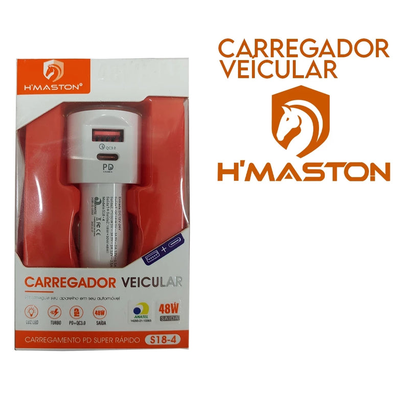 CARREGADOR VEICULAR HMASTON 48W